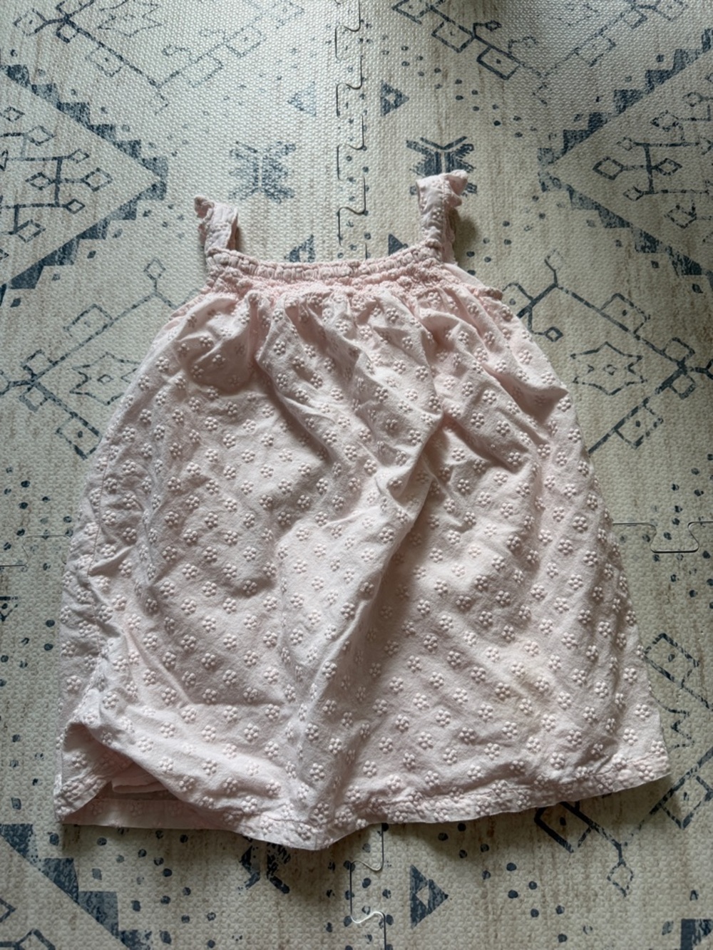 Toddler Pink Eyelet Sundress with Ruffle Straps